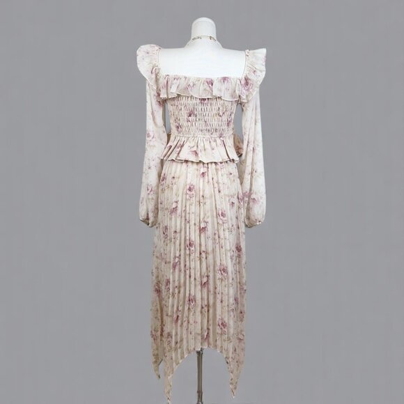 NWT En Saison Kika Blouse & Midi Skirt Set in Pink Floral - Picture 9 of 9